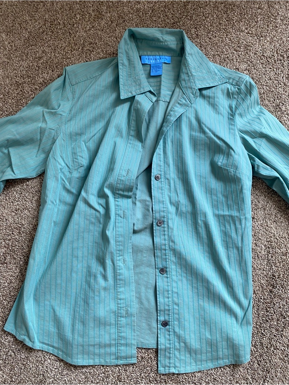 Doncaster Sport Striped Polo - Light Gray with Mint Stripes